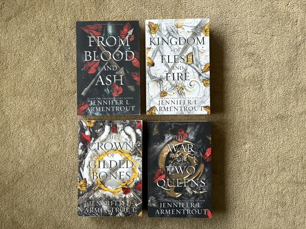 From Blood and Ash series 1-4, by Jennifer Armentrout (paperbacks)