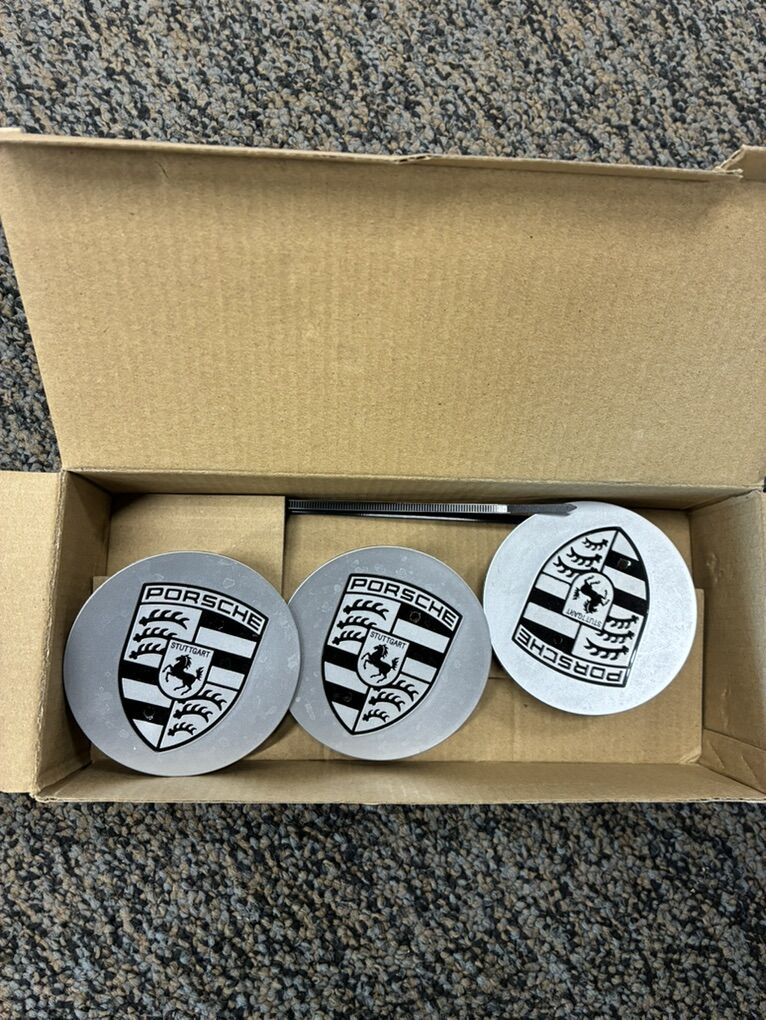 Porsche OEM center cap badges
