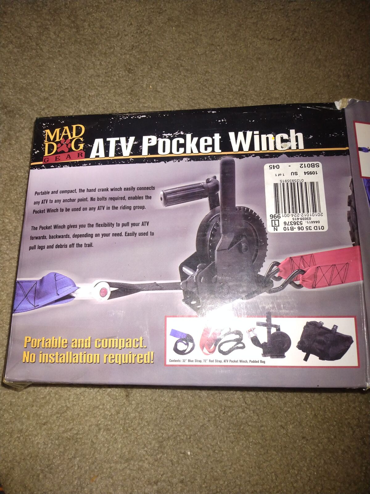 ATV pocket winch