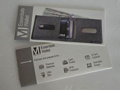 Essentials Wallet - Ultra Thin Minimalist Wallet. Color : Gray