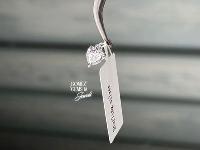 Sterling Silver Moissanite Heart Pendant