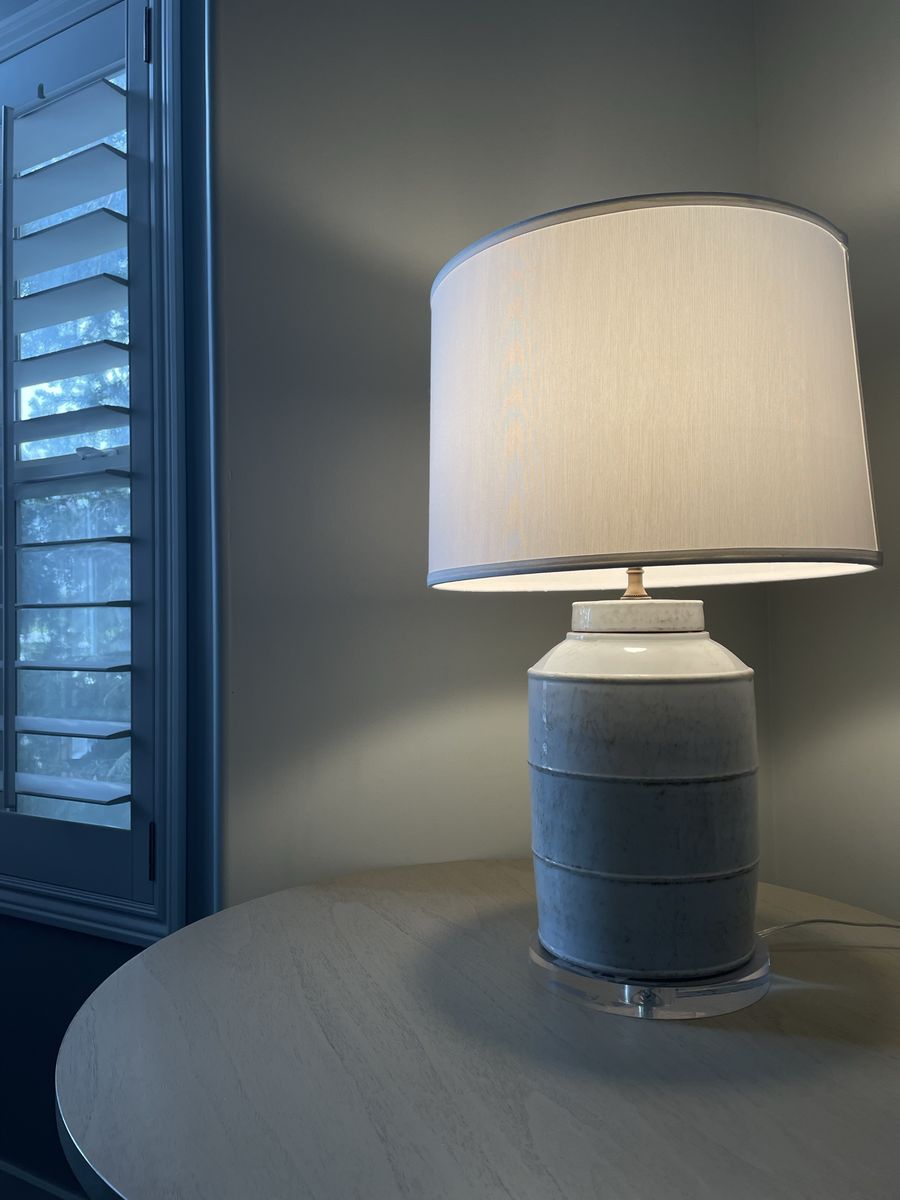 Light Blue Glaze Luxury Ceramic Table Lamp