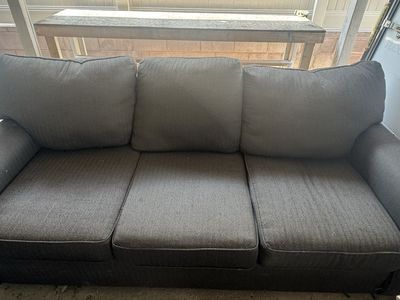 Dark Grey Sofa and Loveseat Living Room Couch Set