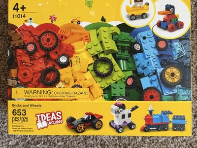 LEGO Classic Bricks and Wheels (11014) - 653 Pieces, Ages 4+