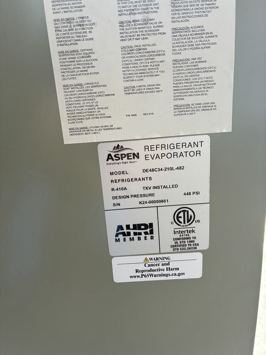 Air conditioning cased coil