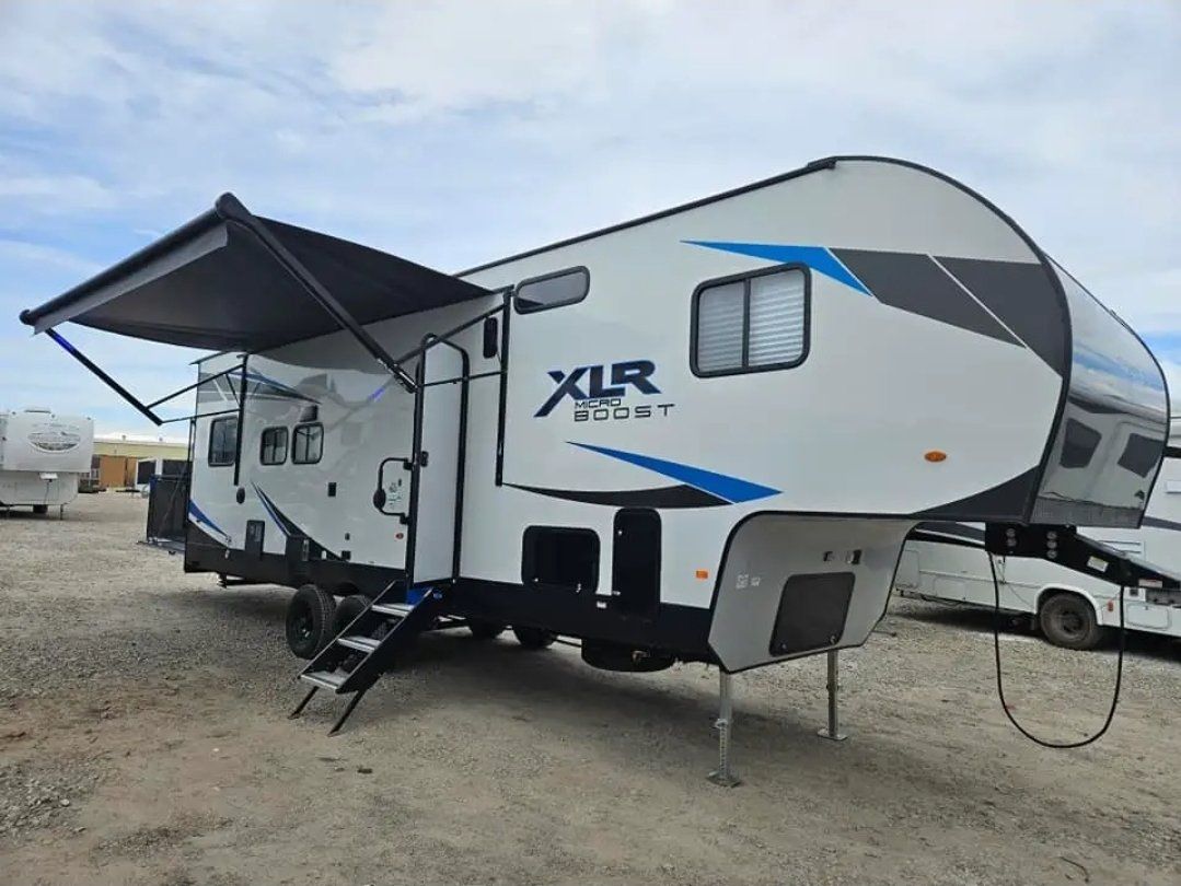 Forest River XLR Micro Boost 301LRLE Travel Trailer - Toy Hauler with Patio & Awning