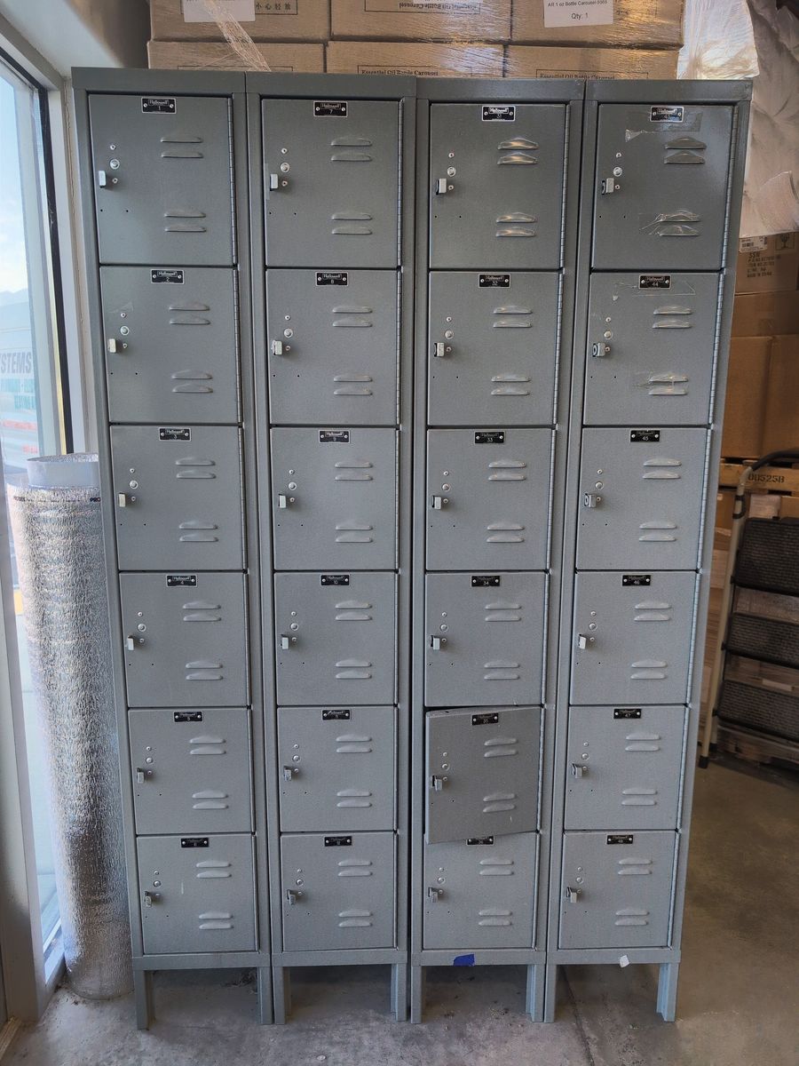 7 Hallowell 5-Door Employee Lockers — Metal Storage Lockers