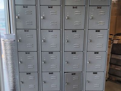 7 Hallowell 5-Door Employee Lockers — Metal Storage Lockers