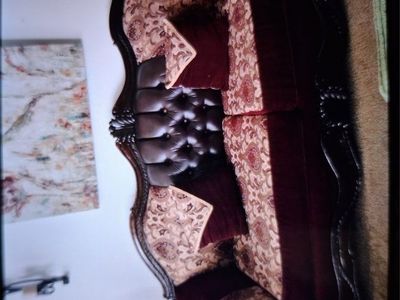 Couch and loveseat and chair with matching ottoman