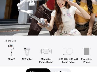 Insta360 Flow 2 Plus Bundle - AI Tracking Phone Gimbal, Summit White