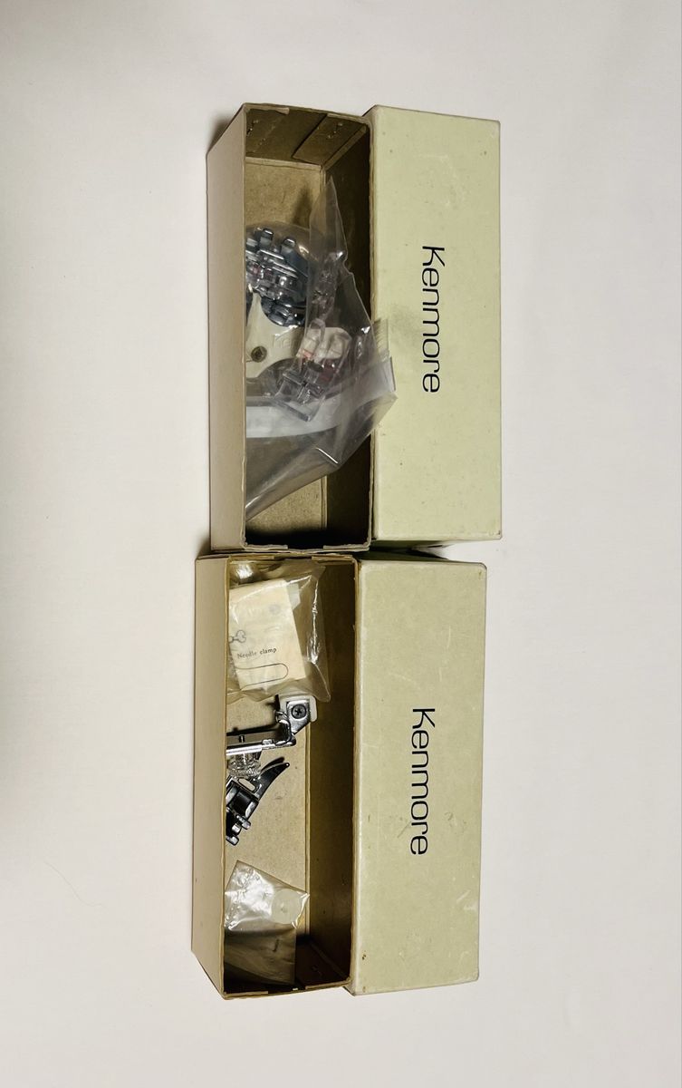 Vintage Kenmore sewing boxes/ attachments