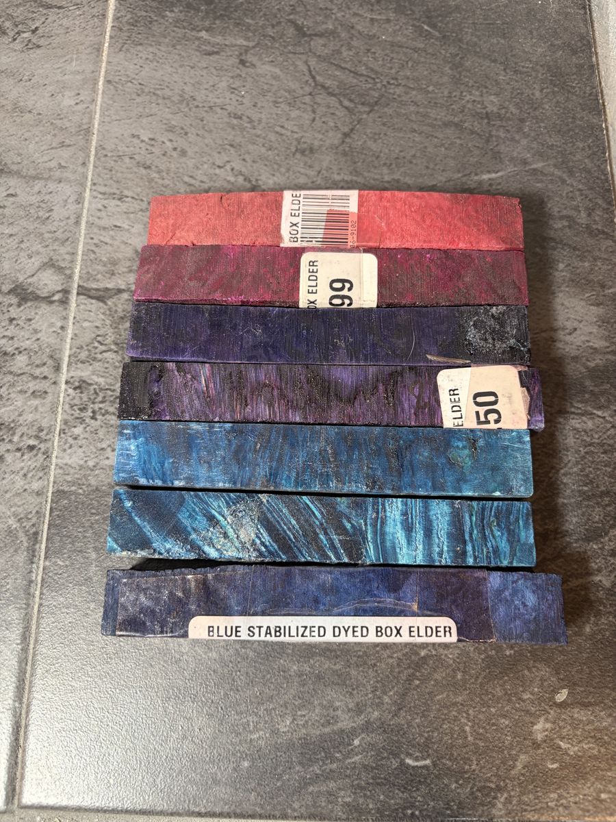 Box Elder Dyed Pen Blanks for Woodtuning