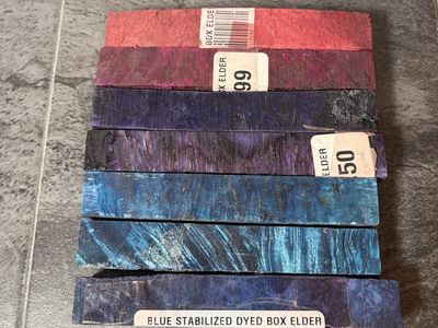 Box Elder Dyed Pen Blanks for Woodtuning