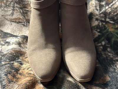 Women's Taupe Suede Ankle Boots Size 7.5