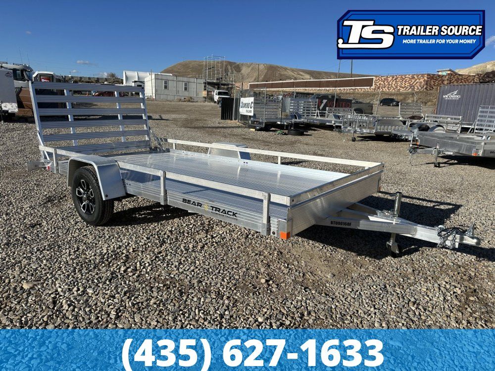 7x14 Bear Track BTU Aluminum Utility Trailer - 3.5K GVWR - Alloy Wheels