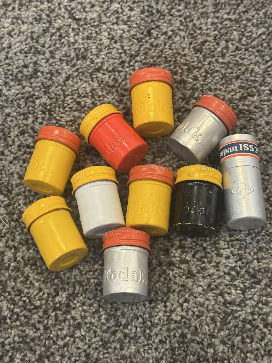 Vintage Metal Film Canisters
