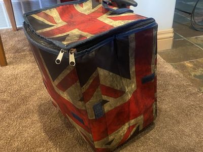 Union Jack Rolling Luggage Bag with Telescopic Handle
