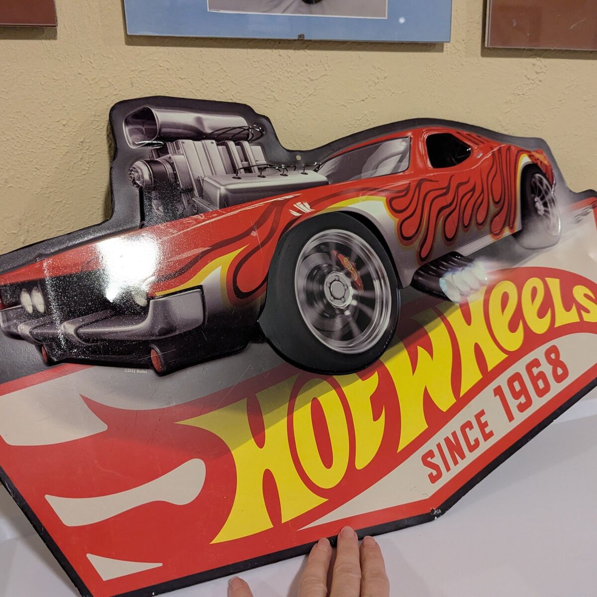 metal Hot Wheels sign 15 x 23 in