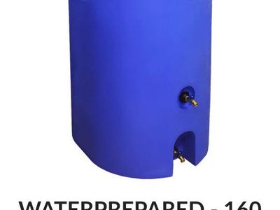 WATERPREPARED 160 Gallon Blue Water Storage Tank Emergency Preparedness