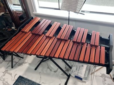 Practice Marimba Percussion Instrument with Stand in Excellent Condition