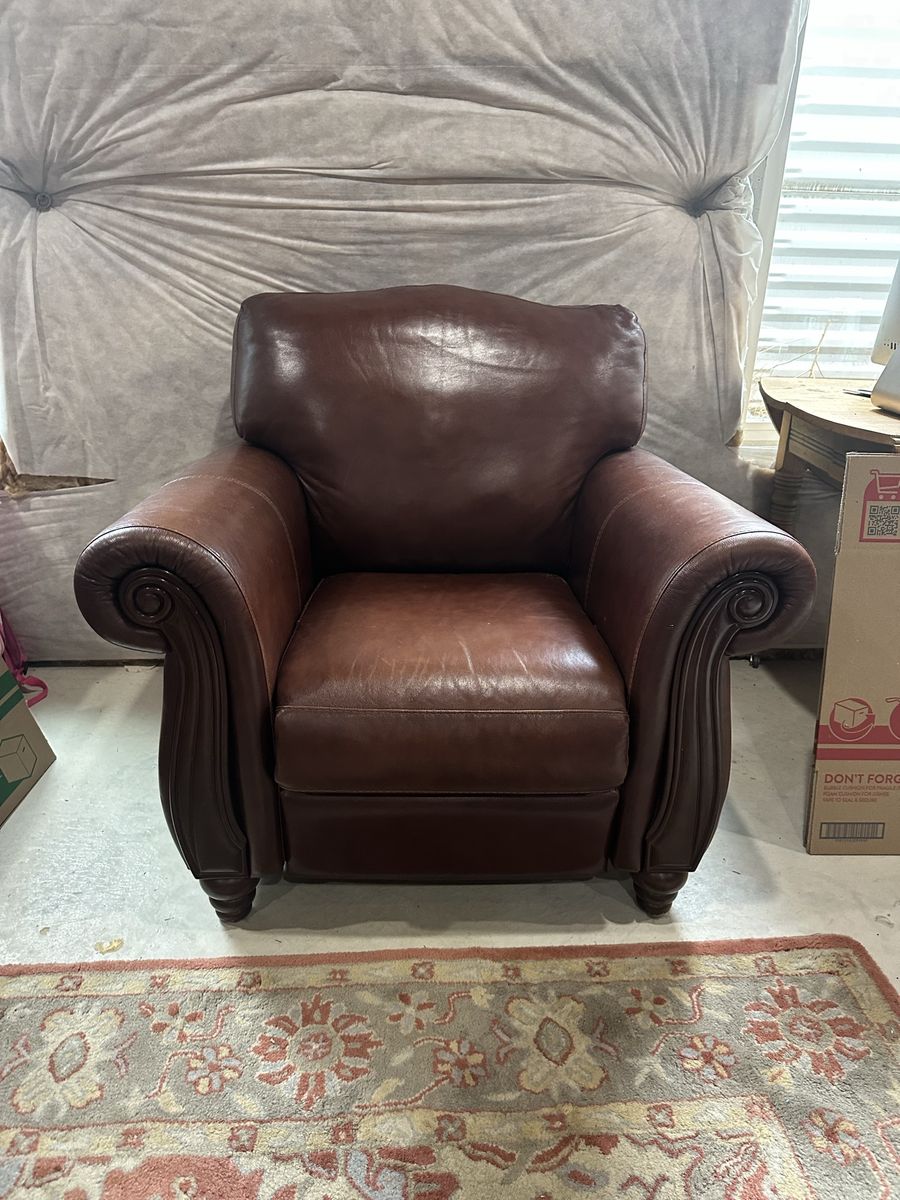 Dark Brown Leather Recliner