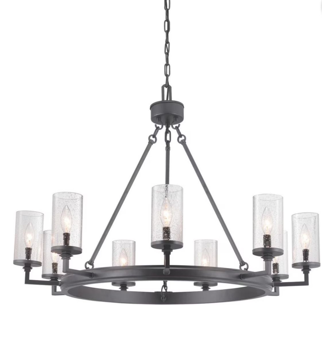 New in Box P400165-143-Progress Lighting-Gresham Chandelier Light With 9 Lights