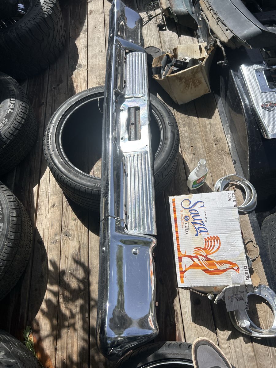 1963 Chevrolet Impala Complete Rear Bumper Assembly Chrome Used