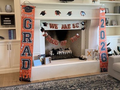 Graduation decor-orange
