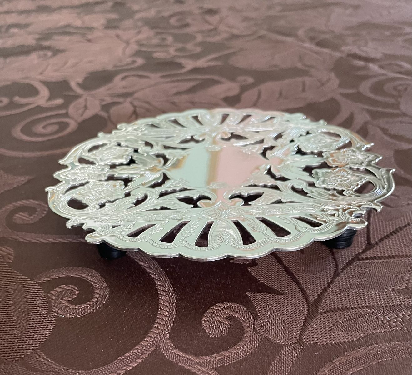 Silver Plate Round Trivet