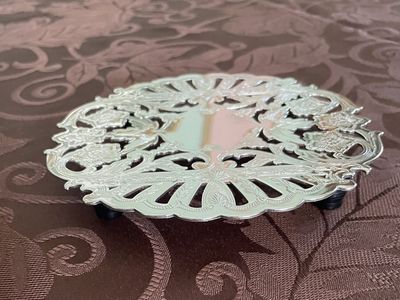 Silver Plate Round Trivet