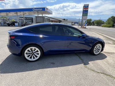 2022 Blue Tesla Model 3