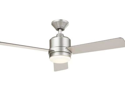 New in Box Hampton Bay Castlegate 44 in. Integrated LED Indoor Silver Ceiling Fan