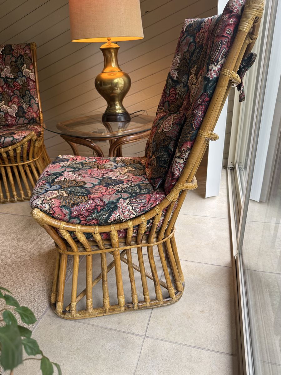 2 Vintage Rattan Chairs
