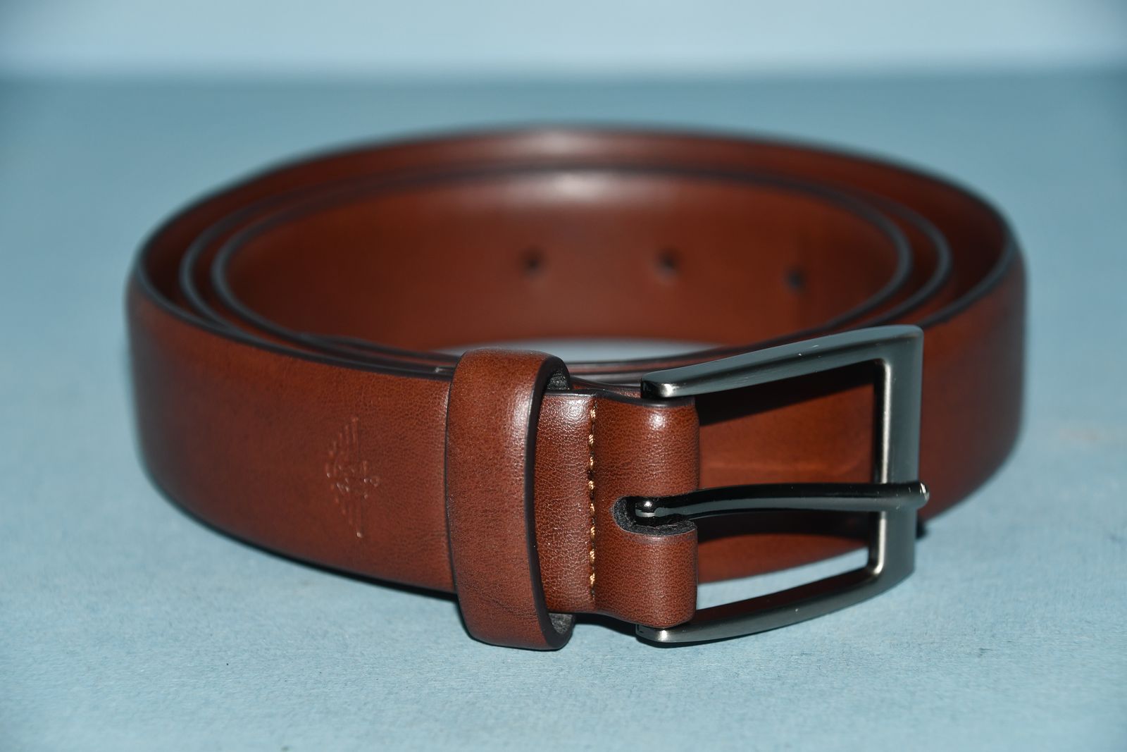 NEW MEN'S "DOCKERS" BROWN BELT ~ SIZE XL (42-44) ~ SILVER HARDWARE ~ NEVER WORN!