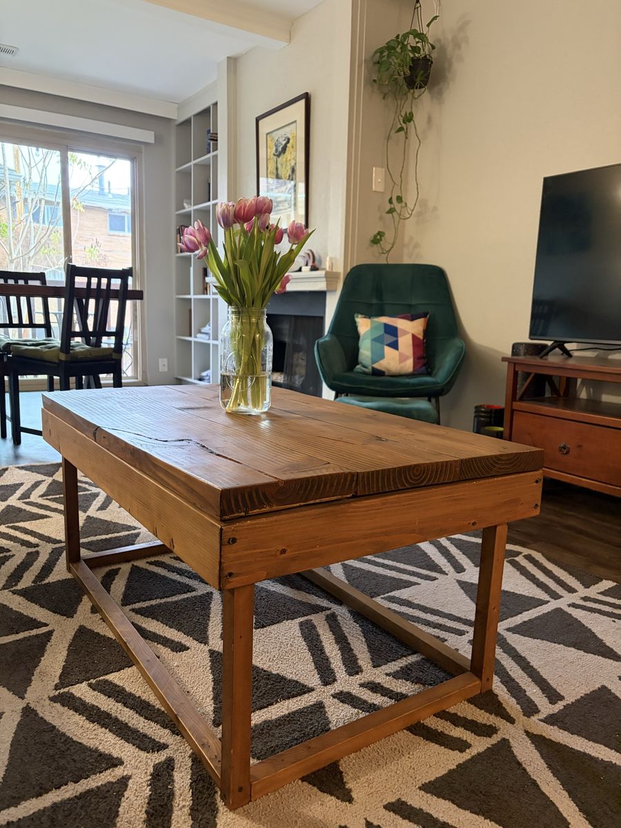 Wooden coffee table