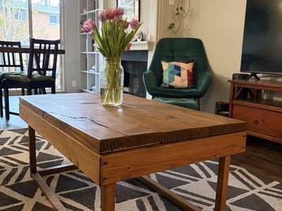 Wooden coffee table