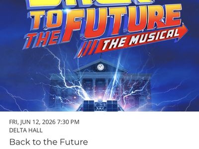 Back to the Future Eccles Theatre. 6/13