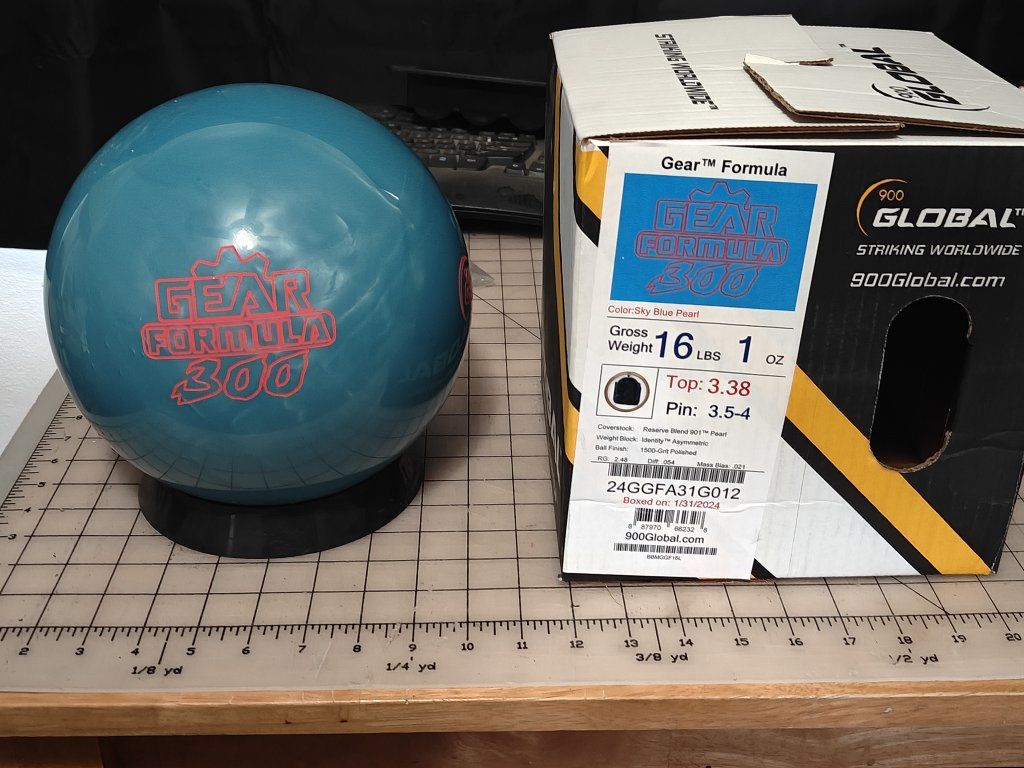 16lb 900 Global Gear Formula Bowling Ball Undrilled