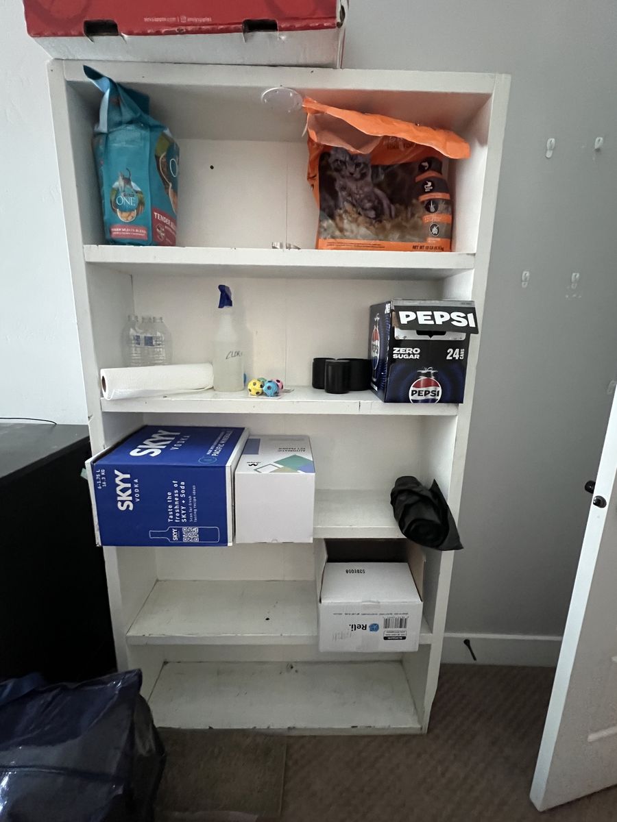 White bookshelf