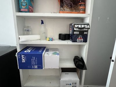 White bookshelf