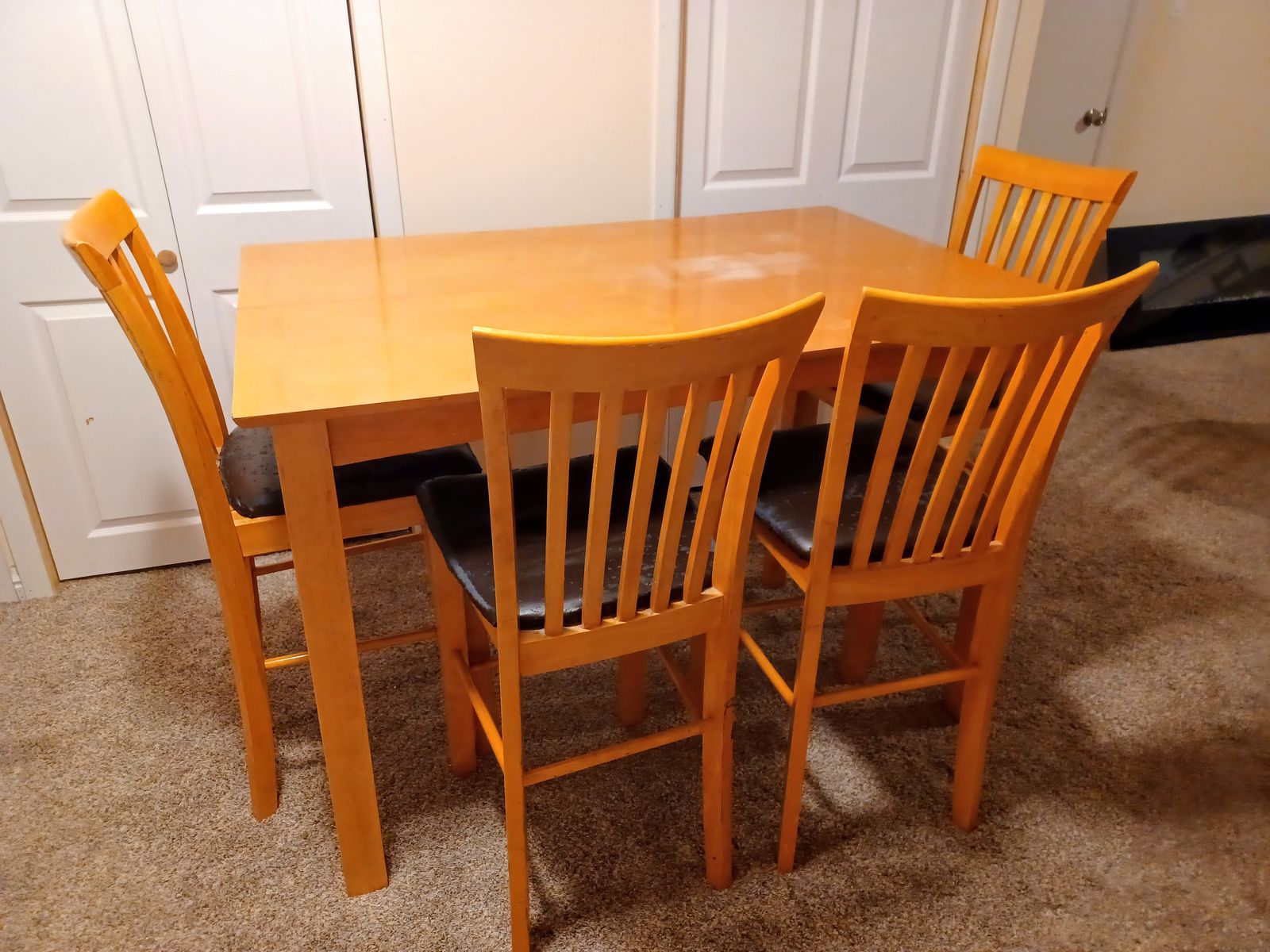 Tall Kitchen Table and 4 Chairs - FREE
