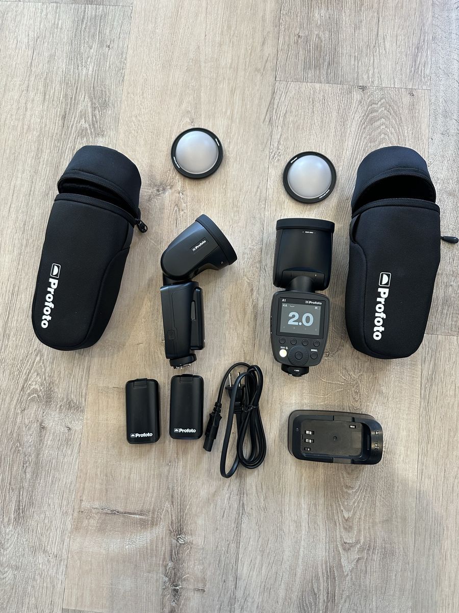 Profoto A1 Nikon 2-Light Kit – 2 A1 Flashes + 4 Batteries + Accessories