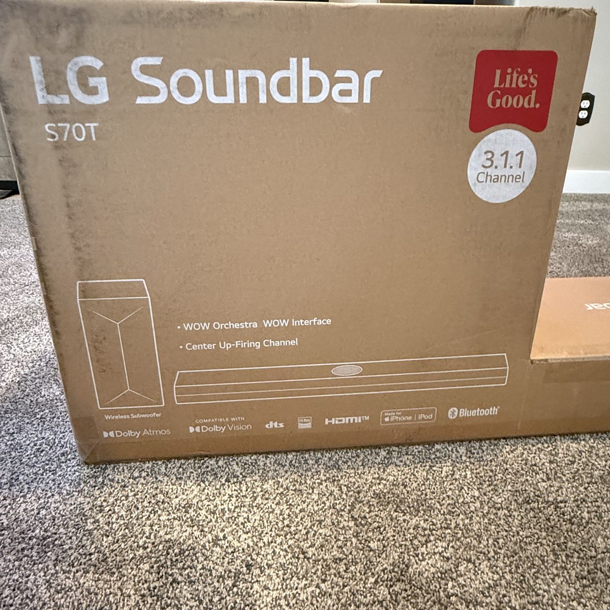 Brand New LG S70T Soundbar w/ Subwoofer (Sealed)