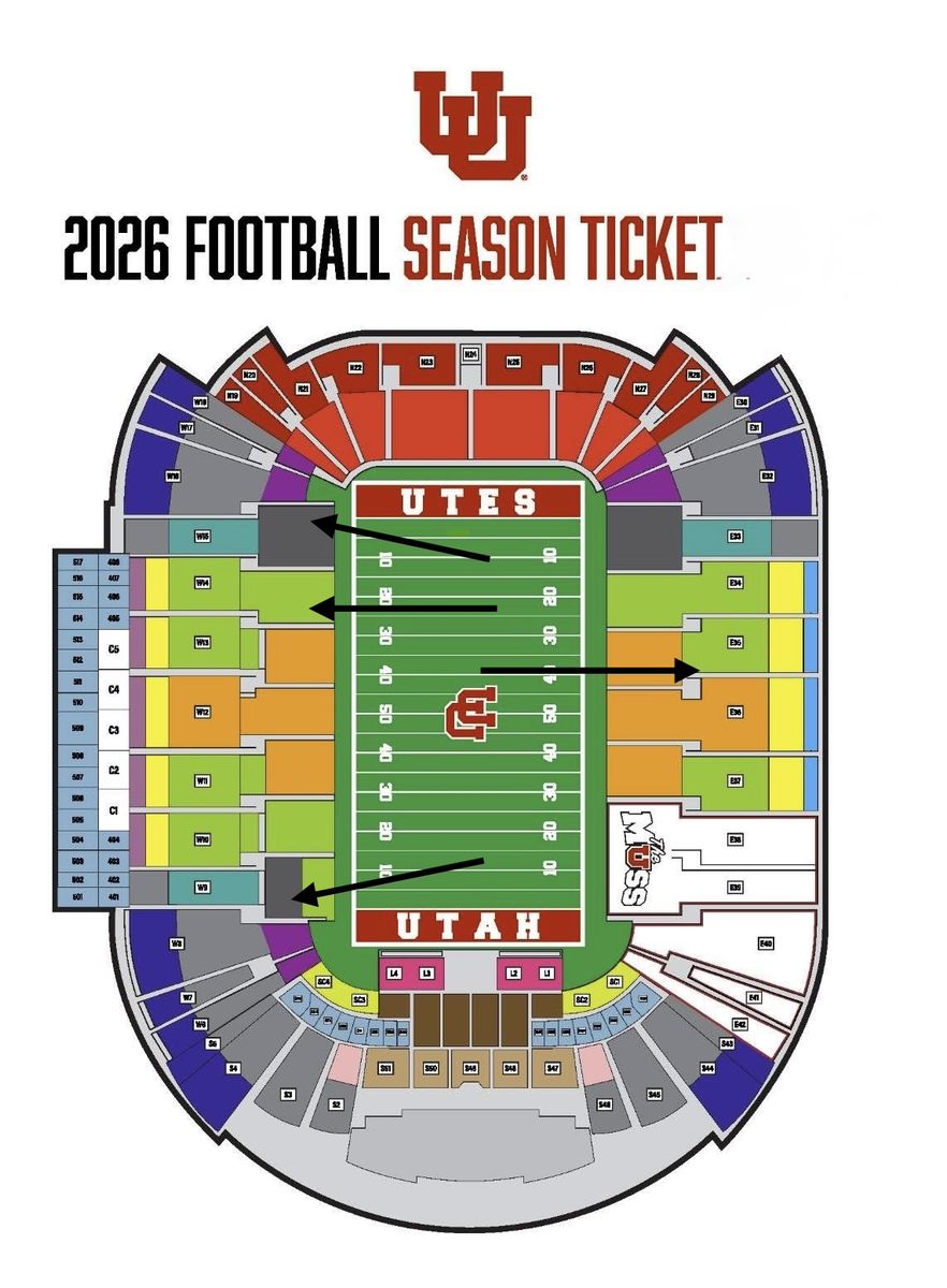 2 or 4 Seatbacks Full Season Utes Football 2026