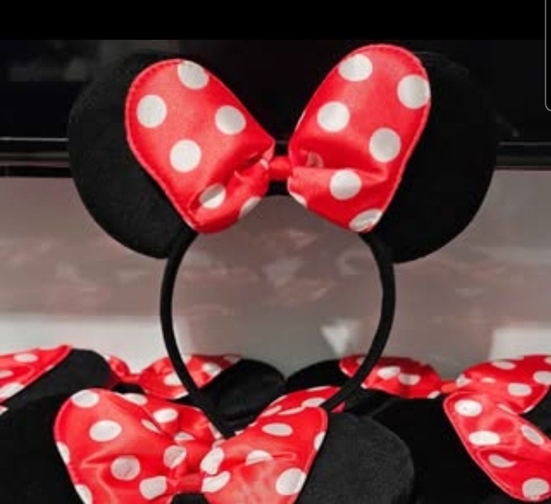 Minnie Mouse Ears Headbands Red Polka Dot Bow Costume Accessory or just fun