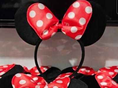 Minnie Mouse Ears Headbands Red Polka Dot Bow Costume Accessory or just fun