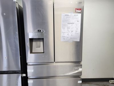 Hisense Stainless Steel French Door Refrigerator Standard-Depth 25.6-cu ft 36-in Wide