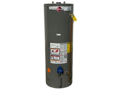 SAVE 75%! 2018 Rheem 50 Gallon Gas Water Heater for 3 to 5 Person Residential Households - Fully Functional Reclaimed Condition