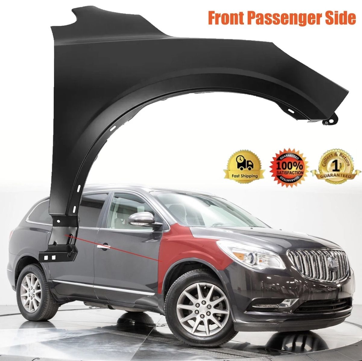 Front Passenger Side Steel Fender For 2013 2014 2015 2016 2017 Buick Enclave