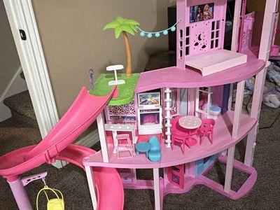 Barbie Dreamhouse Dollhouse with Pool and Slide - Used Doll House Toy